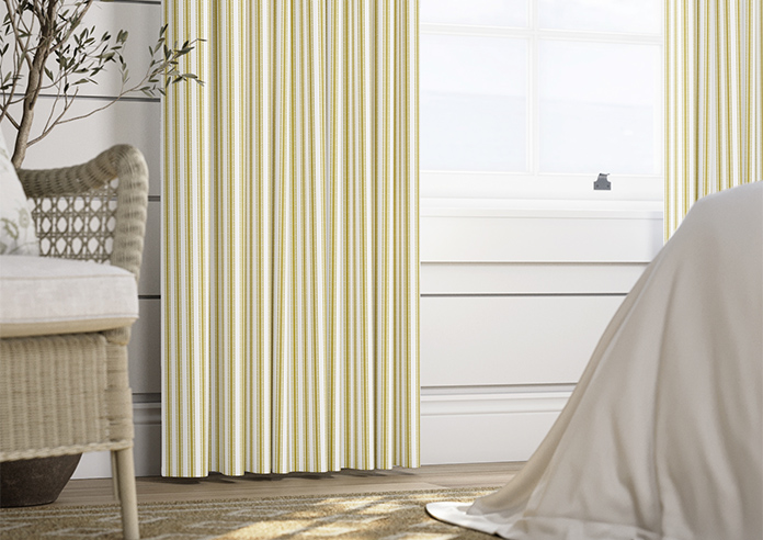 Lace Stripes, Saffron - Made to Measure Curtains - Image 5